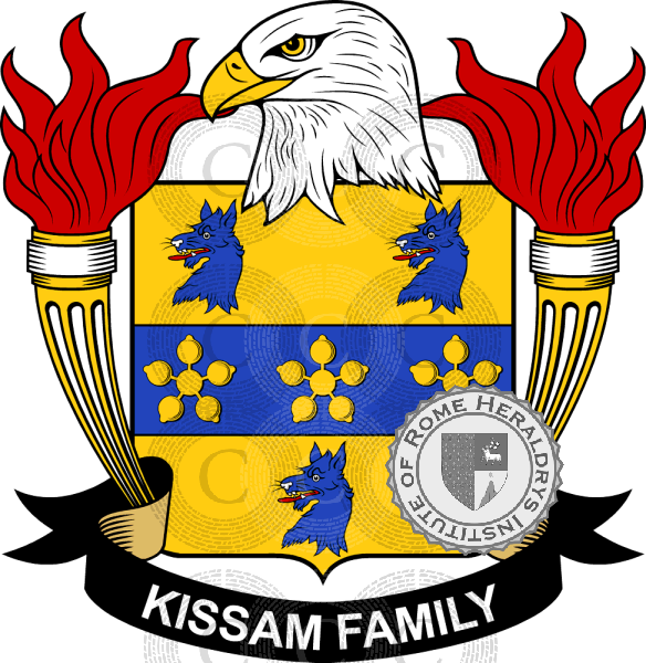 Wappen der Familie Kissam   ref: 39707