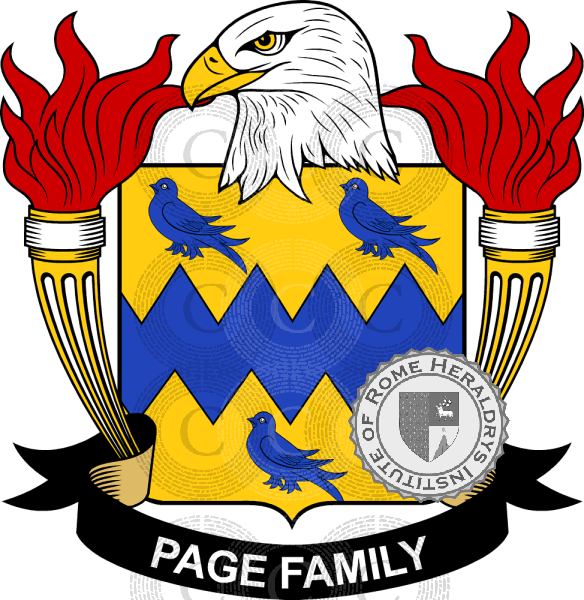 Coat of arms of family Page   ref: 39946