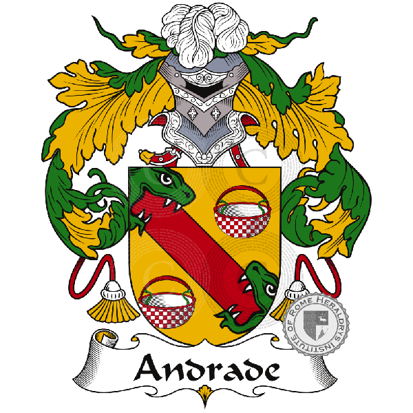 Coat of arms of family Andrade   ref: 40491