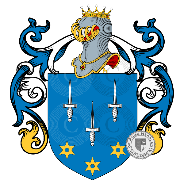 Wappen der Familie Gain, Gain de Carcé, Gaynard