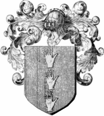 Coat of arms of family Cabournais   ref: 45697