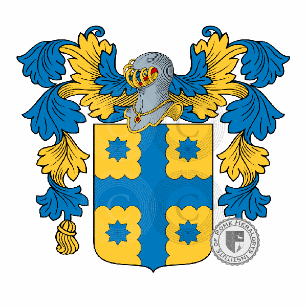 Wappen der Familie Gherardi Piccolomini D'Aragona Dazzi Del Turco