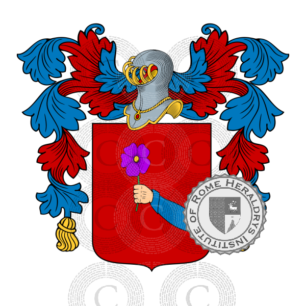 Coat of arms of family Maghini Curti   ref: 47108