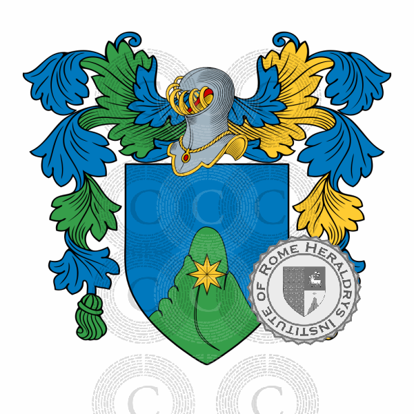 Coat of arms of family Montorselli   ref: 47272