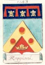 Coat of arms of family Reggiani   ref: 47656