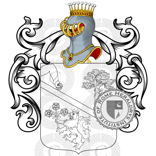 Coat of arms of family Zamperoli, Zamparolo, Zampirolo, Zampirollo