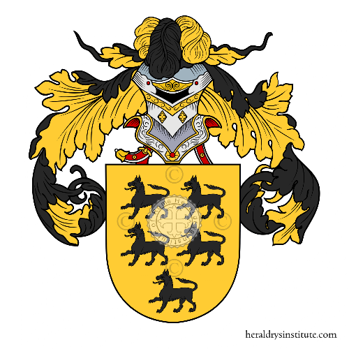 Coat of arms of family Andrade   ref: 50342