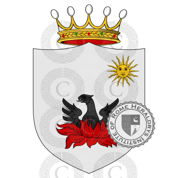 Coat of arms of family De Sanctis   ref: 51751