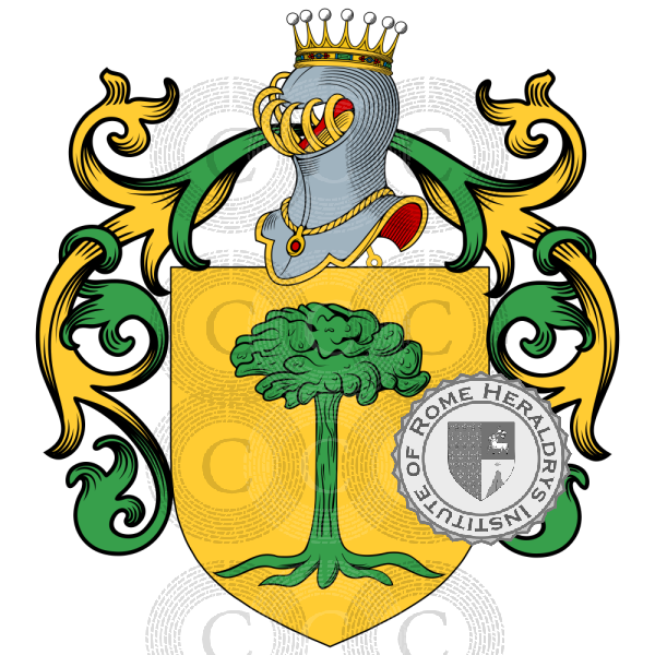 Coat of arms of family Milano   ref: 51786