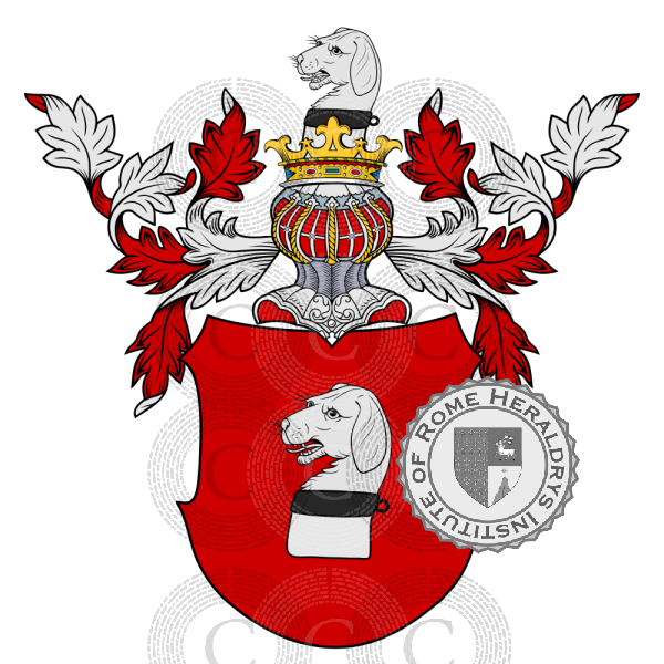 Coat of arms of family Rudin   ref: 53079