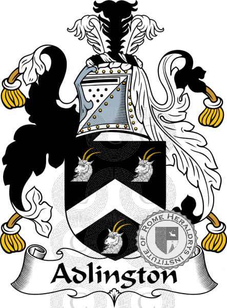 Coat of arms of family Adlington   ref: 53887