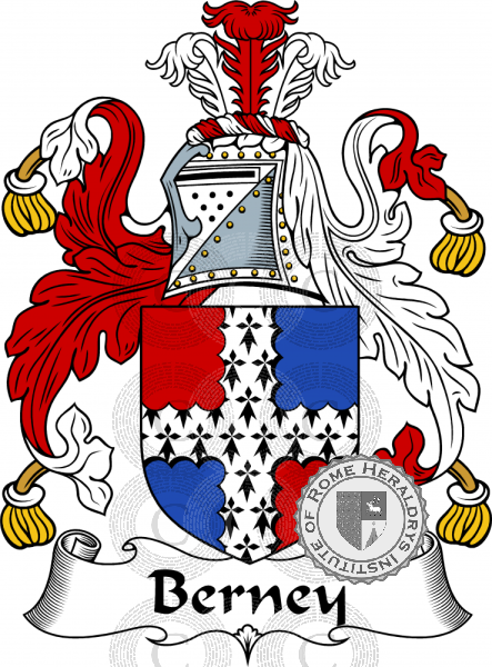 Coat of arms of family Berney   ref: 54140