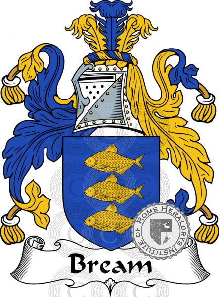 Coat of arms of family Bream, Breame, Breame   ref: 54283