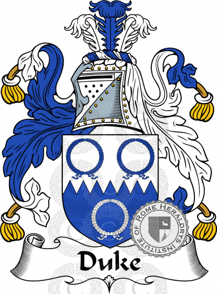 Coat of arms of family Duke   ref: 54688