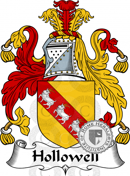 Escudo de la familia Halliwell, Hollowell, Hollowell   ref: 54994