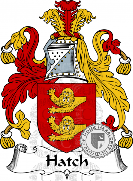 Coat of arms of family Hatch   ref: 55054