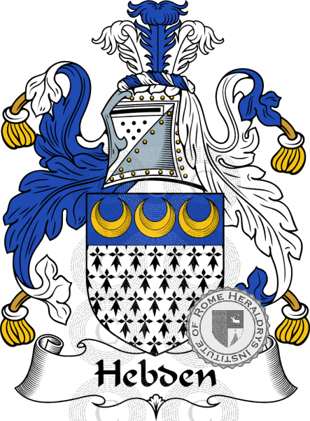 Wappen der Familie Hebden   ref: 55085