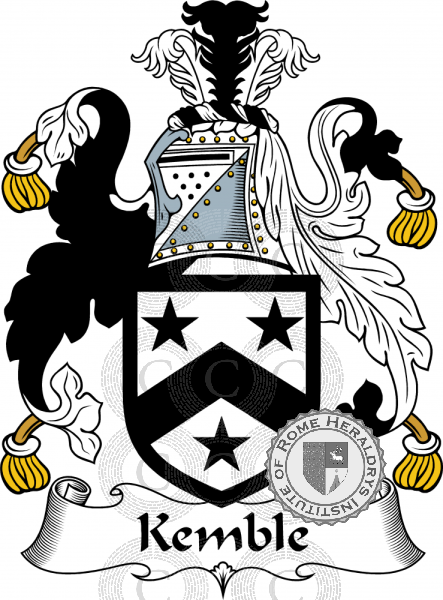 Coat of arms of family Kemble   ref: 55320