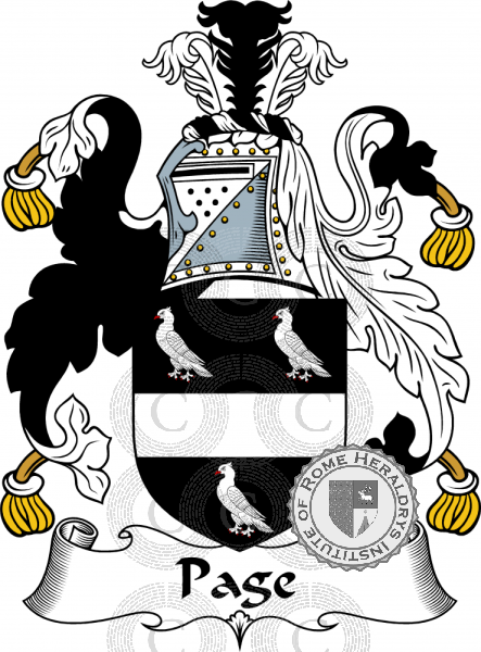 Coat of arms of family Page   ref: 55781