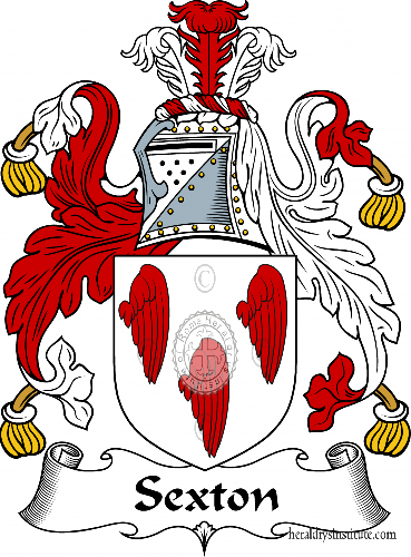 Coat of arms of family Saxton, Sexton