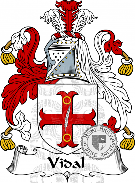 Coat of arms of family Vidal   ref: 56701
