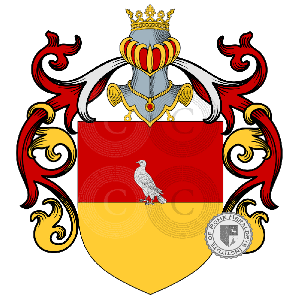 Wappen der Familie Merullo, Merullo, Marullo, Mirulla, Merulli