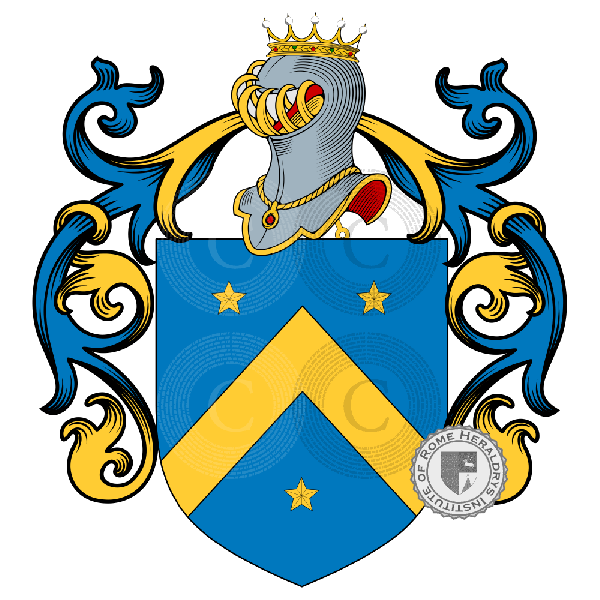 Coat of arms of family Binet De Boisgiroult De Sainte Preuve