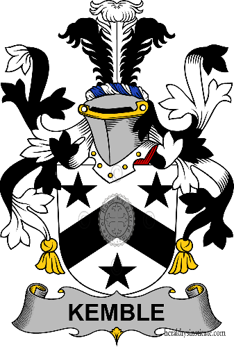 Coat of arms of family Kemble   ref: 58757