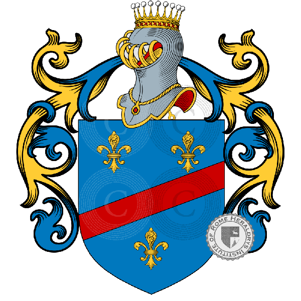 Coat of arms of family Ranieri Bourbon Del Monte