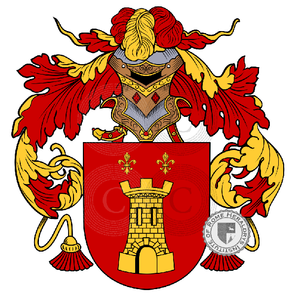 Coat of arms of family Miravalles
