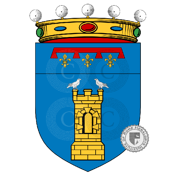 Coat of arms of family Tortorelli, Tortorella