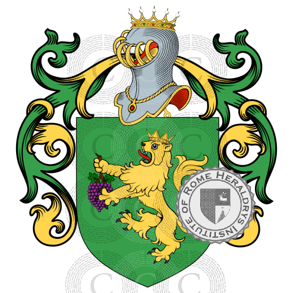 Coat of arms of family PitaLuga, Pittaluga, Pita Luga